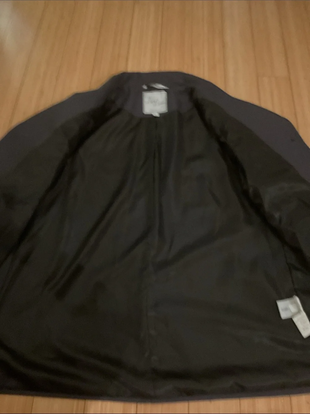 Larry Levine Black Men's Pea Coat with Classic Collar